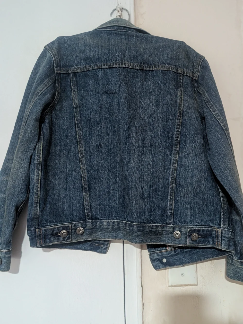 GAP Japanese Selvedge Denim Jacket in Light and Dark Blue